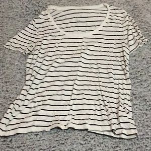 White and black shirt